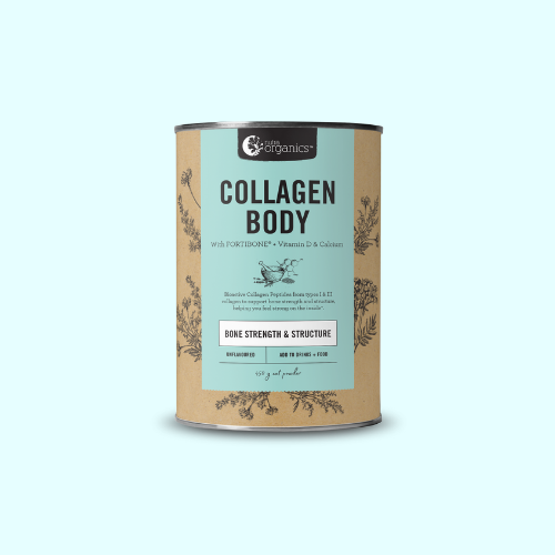 Close up of collagen body product